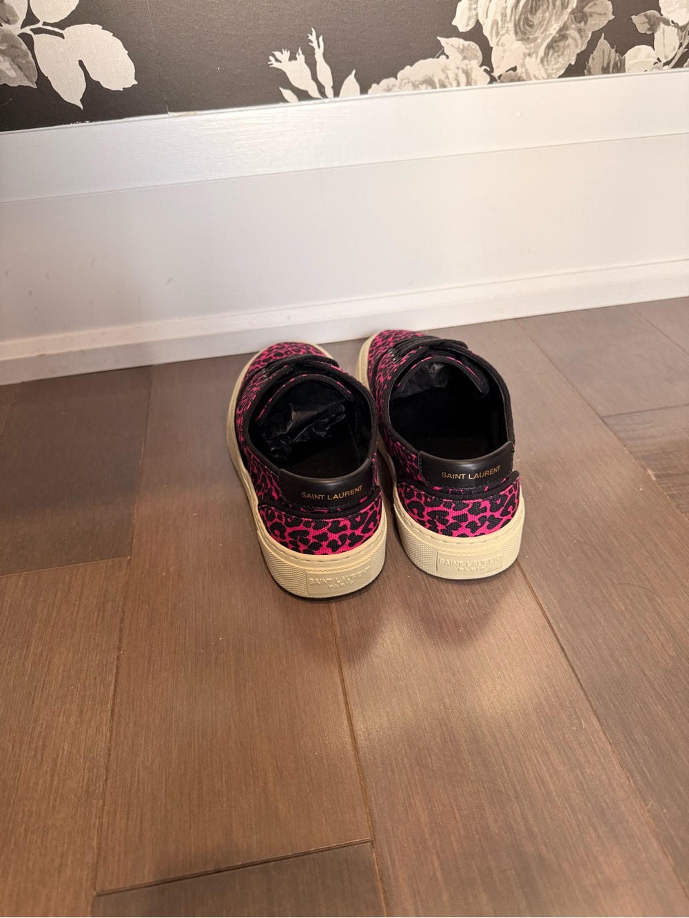 Saint Laurent Pink Leopard Sneakers - Picture 5 of 9